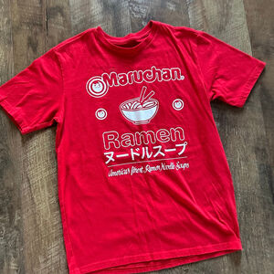 Men's Maruchan Red and White Ramen Graphic Short Sleeve Tee XL